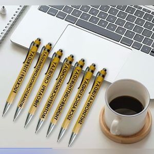 NEW! Funny Seven Days of The Week Bamboo Wooden Ballpoint Pen